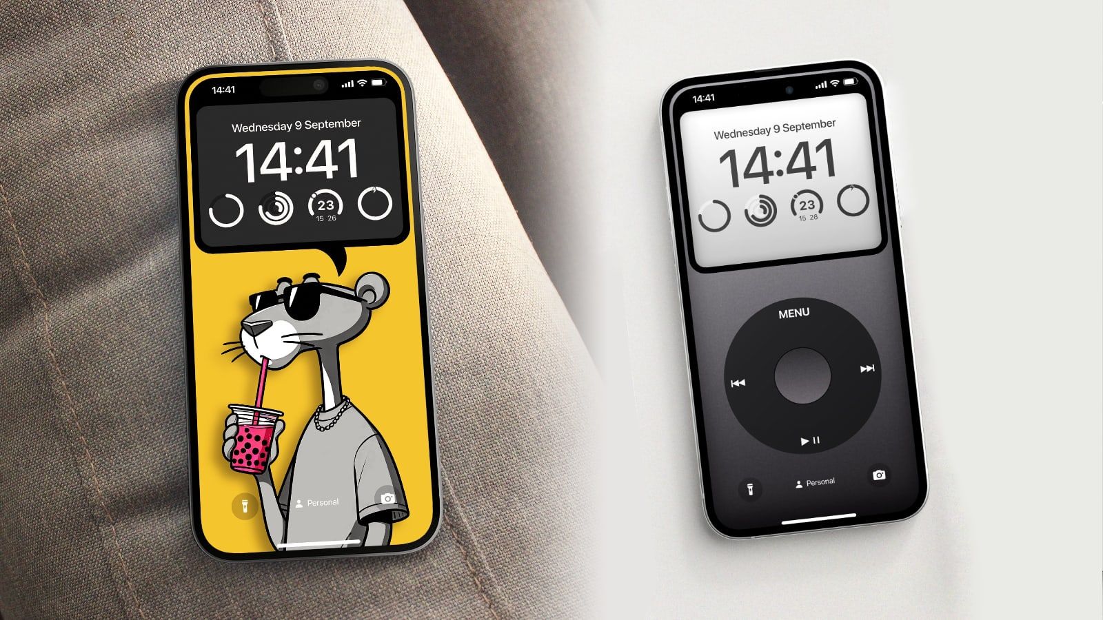 25 fonds d'écran structurés pour l'heure et les widgets de l'iPhone