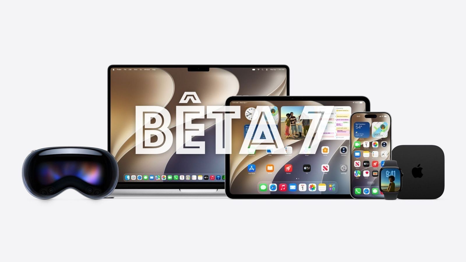 Bêta 7 pour iOS 27, iPadOS 27, macOS 27, tvOS 27, watchOS 27 et visionOS 27