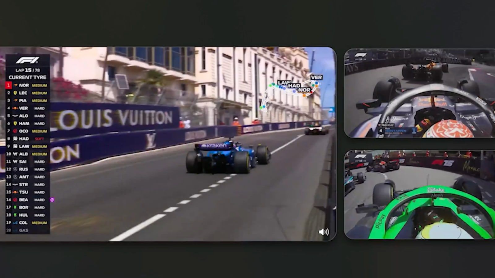 Apple confirme les caméras embarquées pour la saison de F1 2026