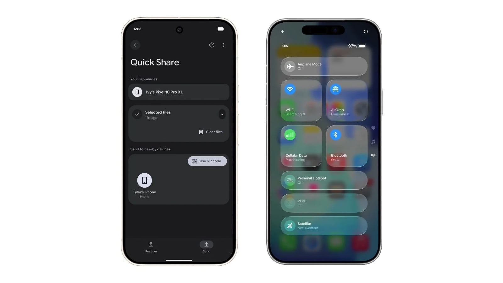 Le Pixel 9 sait maintenant faire un partage AirDrop avec l'iPhone
