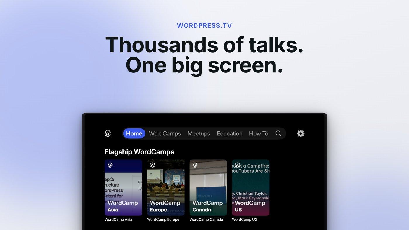 WordPress TV : une nouvelle application native pour Apple TV